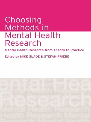 cover image of Choosing Methods in Mental Health Research